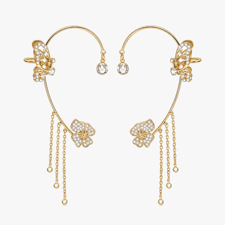 Ornata – Sparkling Butterfly Ear Cuff with Tassels