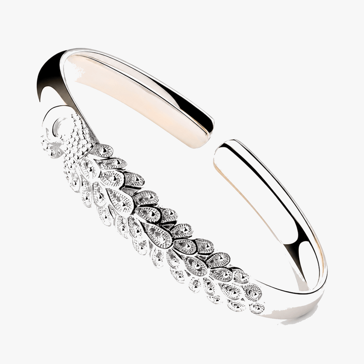 Pavora™ – Peacock Feather Cuff Bracelet