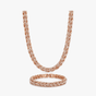 Lumara – Sparkling Leaf Link Necklace and Bracelet Set