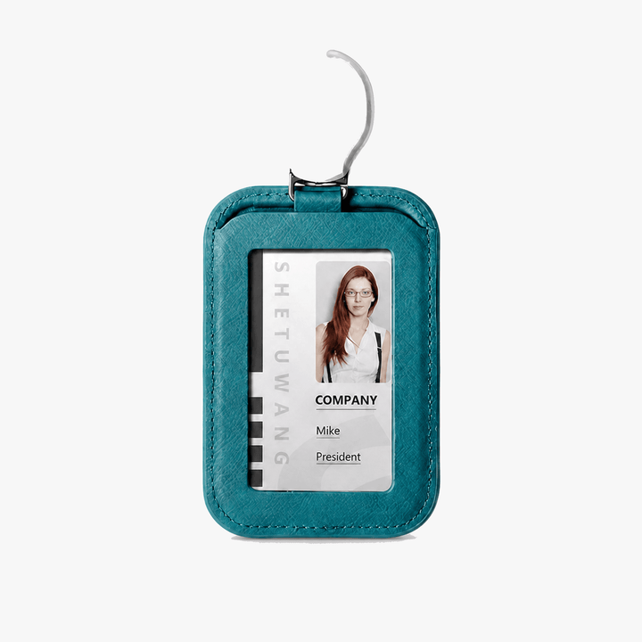 Carden – Retractable faux leather badge holder