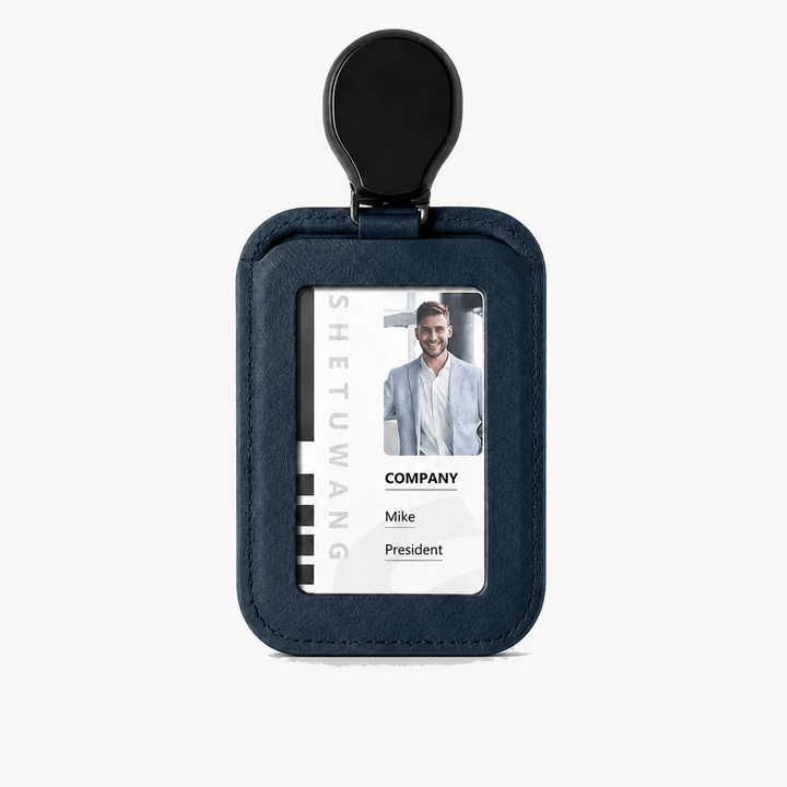Carden – Retractable faux leather badge holder