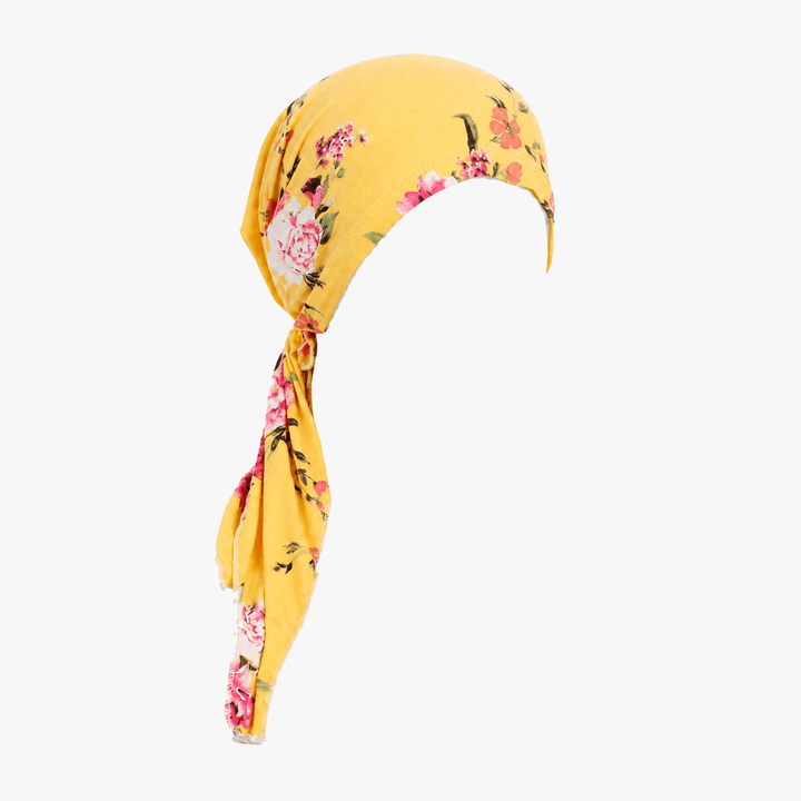 Florenza – Pre-Tied Floral Head Scarf Turban, Soft Elastic, 6 Prints