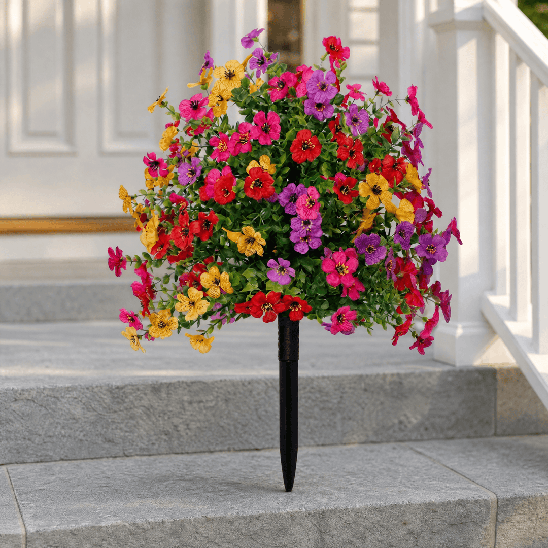 Bloomora – Weatherproof Outdoor Flower Topiary Mixed Colors