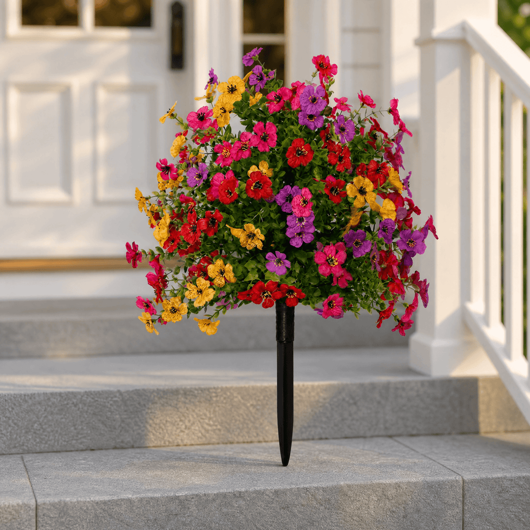 Bloomora – Weatherproof Outdoor Flower Topiary Mixed Colors