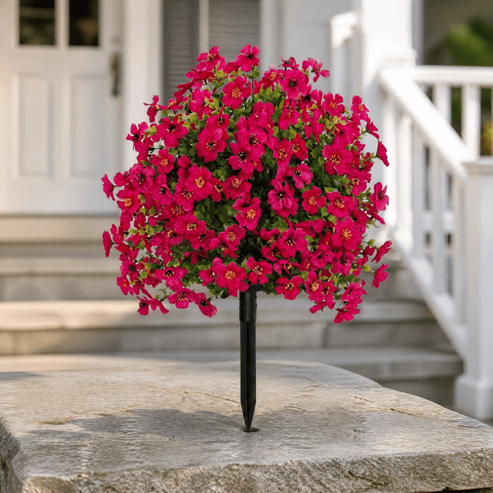 Bloomora – Weatherproof Outdoor Flower Topiary Rose Red