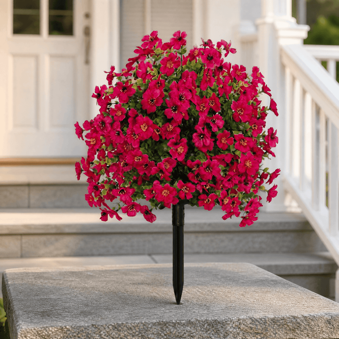 Bloomora – Weatherproof Outdoor Flower Topiary Rose Red