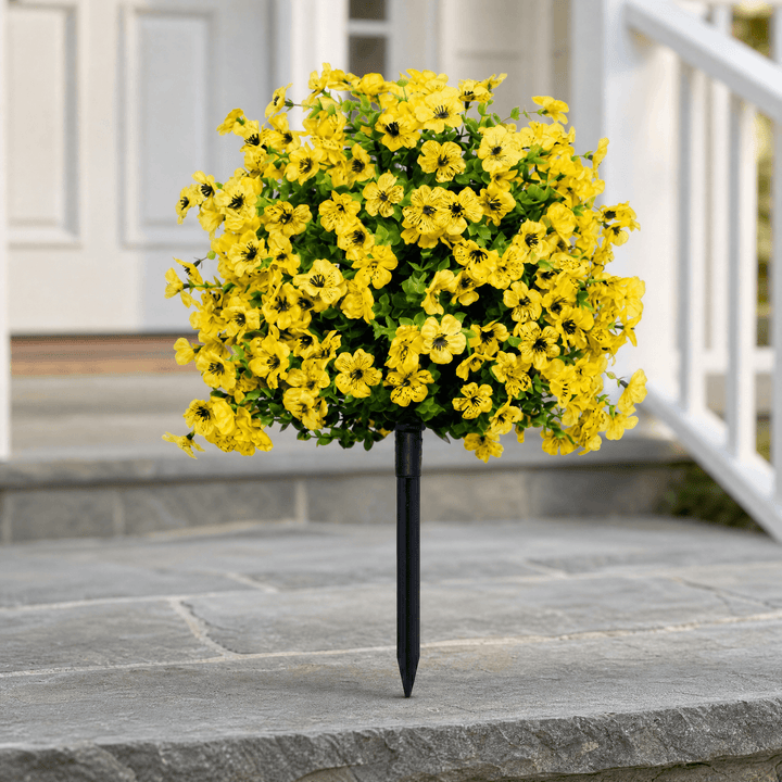 Bloomora – Weatherproof Outdoor Flower Topiary Yellow