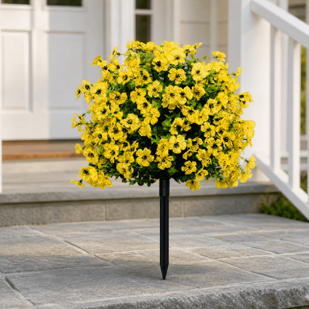 Bloomora – Weatherproof Outdoor Flower Topiary Yellow
