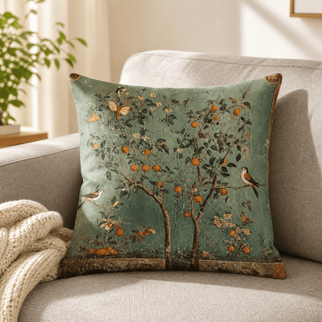 Bloomshire – Vintage Botanical Pillow Covers Tree / 45 x 45 cm (17.7 x 17.7 in) / 1 set (2 pillow covers)