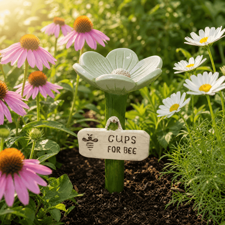 Bloomsip – Flower Shaped Bee Watering Station Green