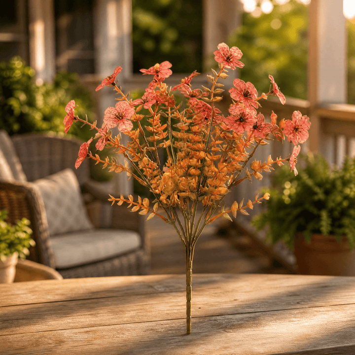 Bloomvera – Lifelike Silk Flower Bouquets Orange / 6-piece