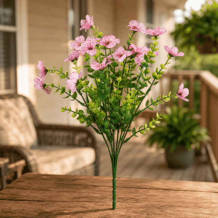 Bloomvera – Lifelike Silk Flower Bouquets Pink / 6-piece