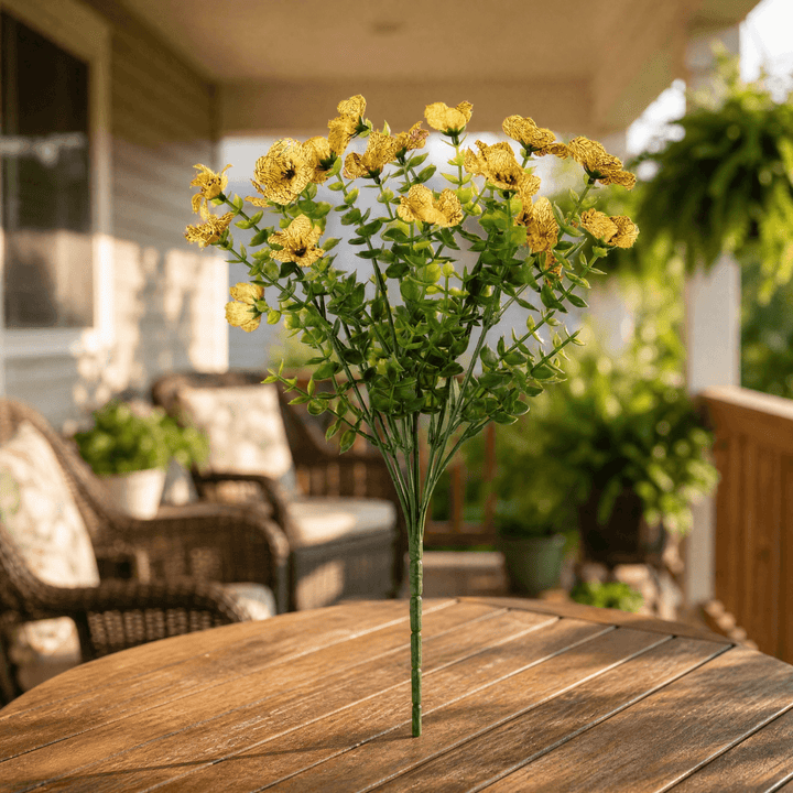 Bloomvera – Lifelike Silk Flower Bouquets Yellow / 6-piece