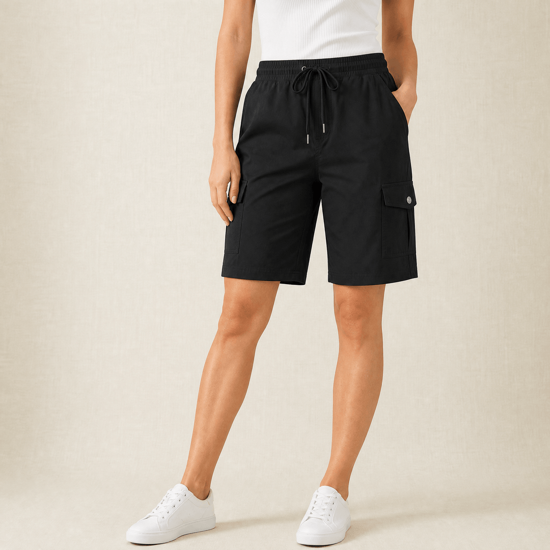 Breezella – Lightweight Quick-Dry Cargo Shorts Black