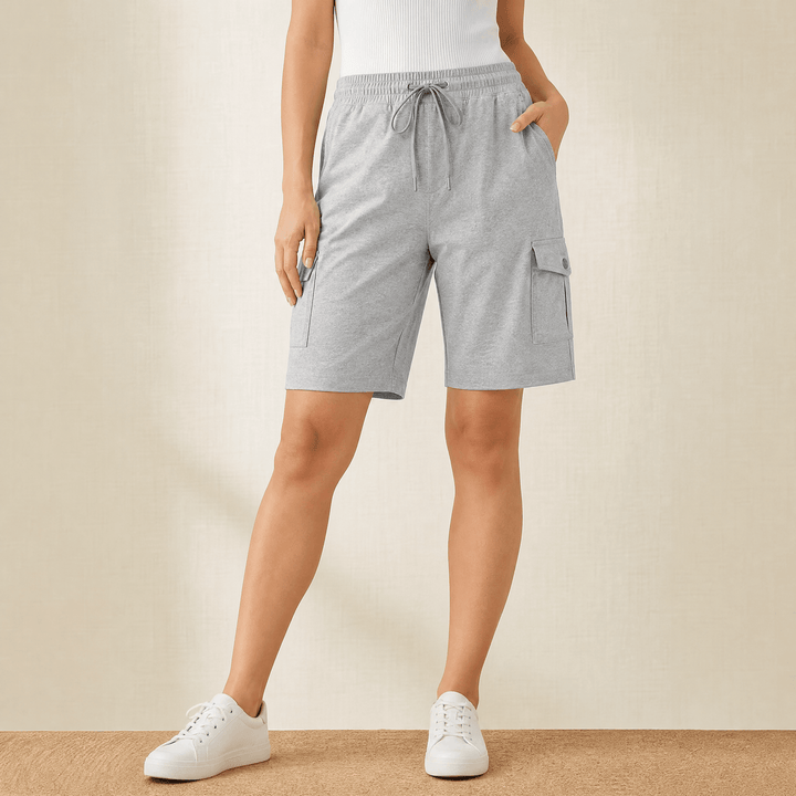 Breezella – Lightweight Quick-Dry Cargo Shorts Light Gray