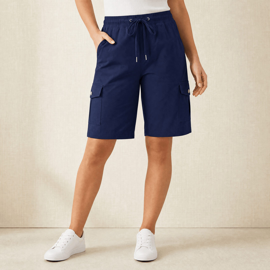 Breezella – Lightweight Quick-Dry Cargo Shorts Navy Blue
