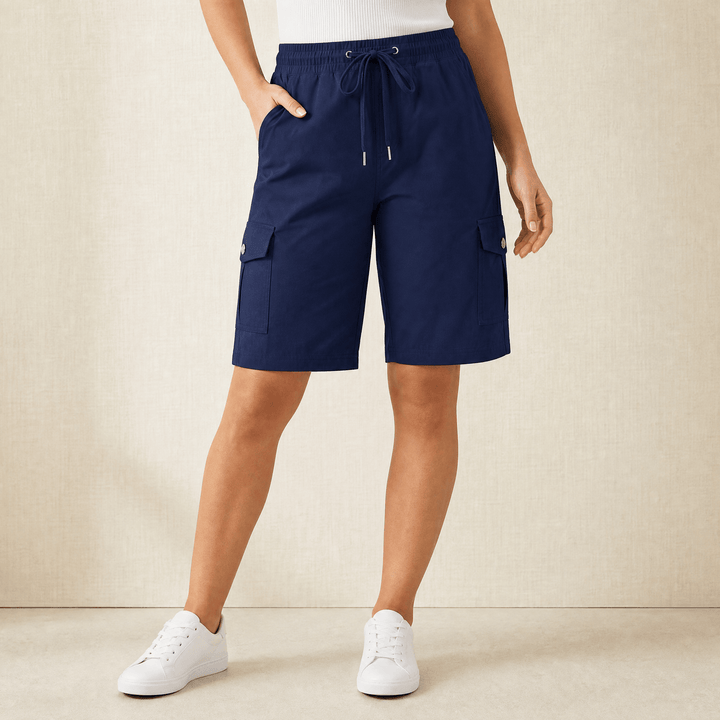 Breezella – Lightweight Quick-Dry Cargo Shorts Navy Blue