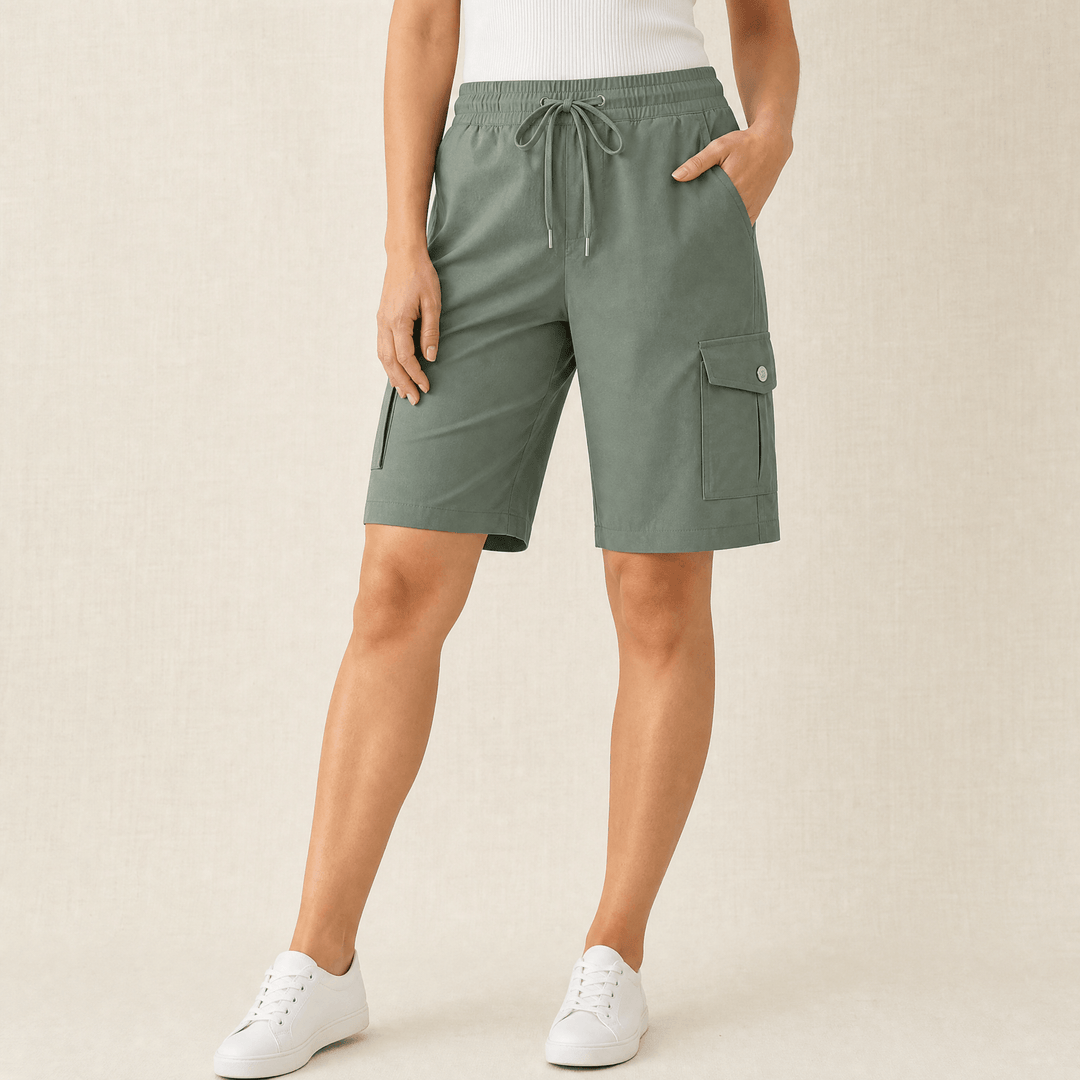 Breezella – Lightweight Quick-Dry Cargo Shorts Sage Green