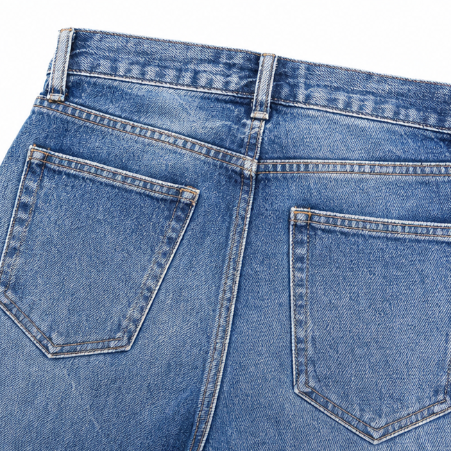 Brindley – Vintage Distressed Stretch Denim-like Bermuda Shorts
