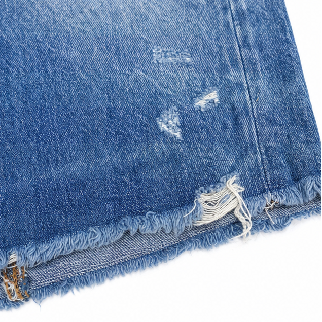 Brindley – Vintage Distressed Stretch Denim-like Bermuda Shorts