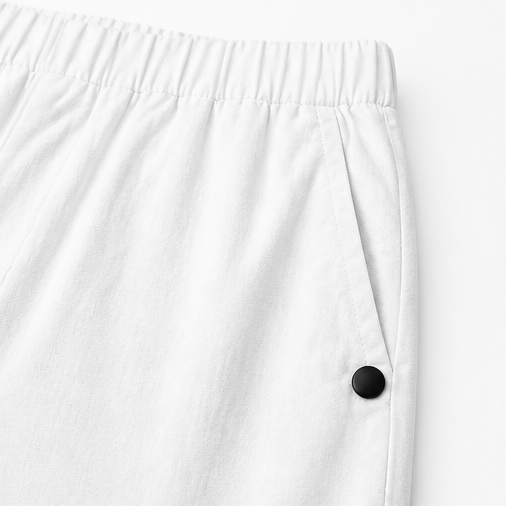 Brisana – Lightweight Linen-Look Capri Pants for Women  Soft Elastic Waist