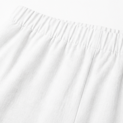 Brisana – Lightweight Linen-Look Capri Pants for Women  Soft Elastic Waist