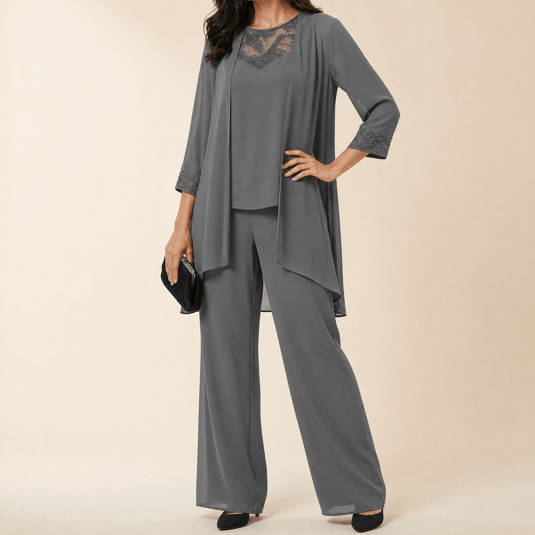 Bronte – Women's Three-Piece Pantsuit Charcoal Grey / S (US 4-6)