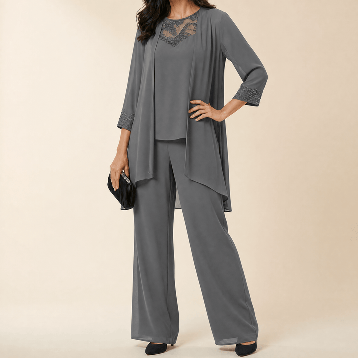 Bronte – Women's Three-Piece Pantsuit Charcoal Grey / S (US 4-6)