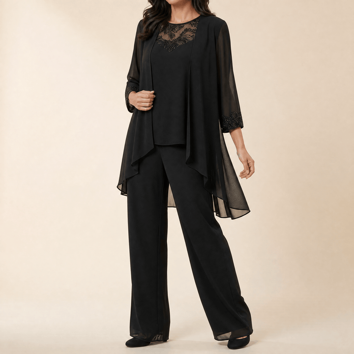 Bronte – Women's Three-Piece Pantsuit Classic Black / S (US 4-6)