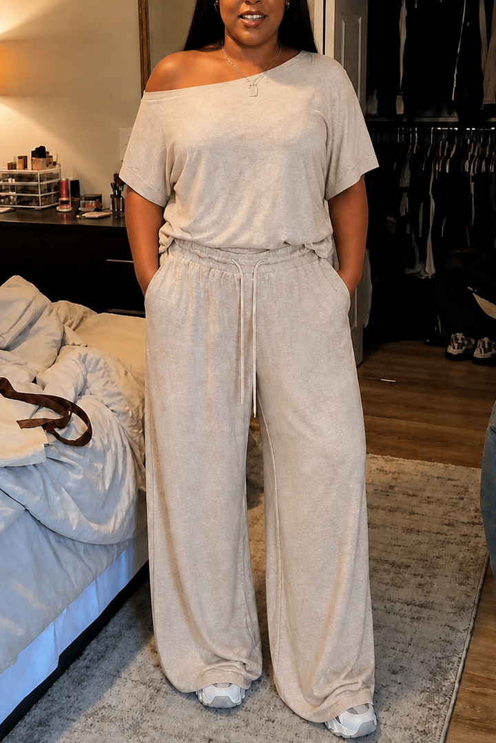Wearbella – Off-Shoulder Wide-Leg Two-Piece Set