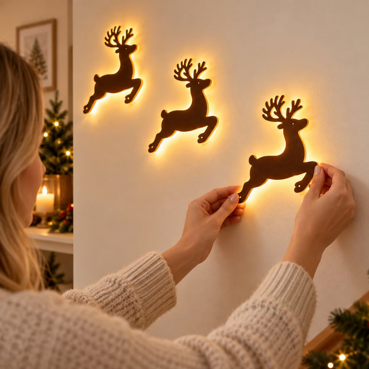 Glowpine – Self-Adhesive 3D LED Christmas Wall Decorations