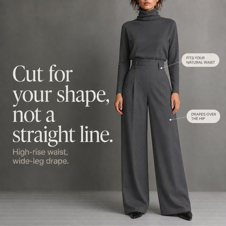 Wearbella – High-Waist Turtleneck And Trouser Set With Belt