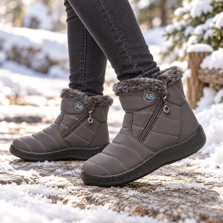 Lunavia – Plush-Lined Zipper Ankle Boots