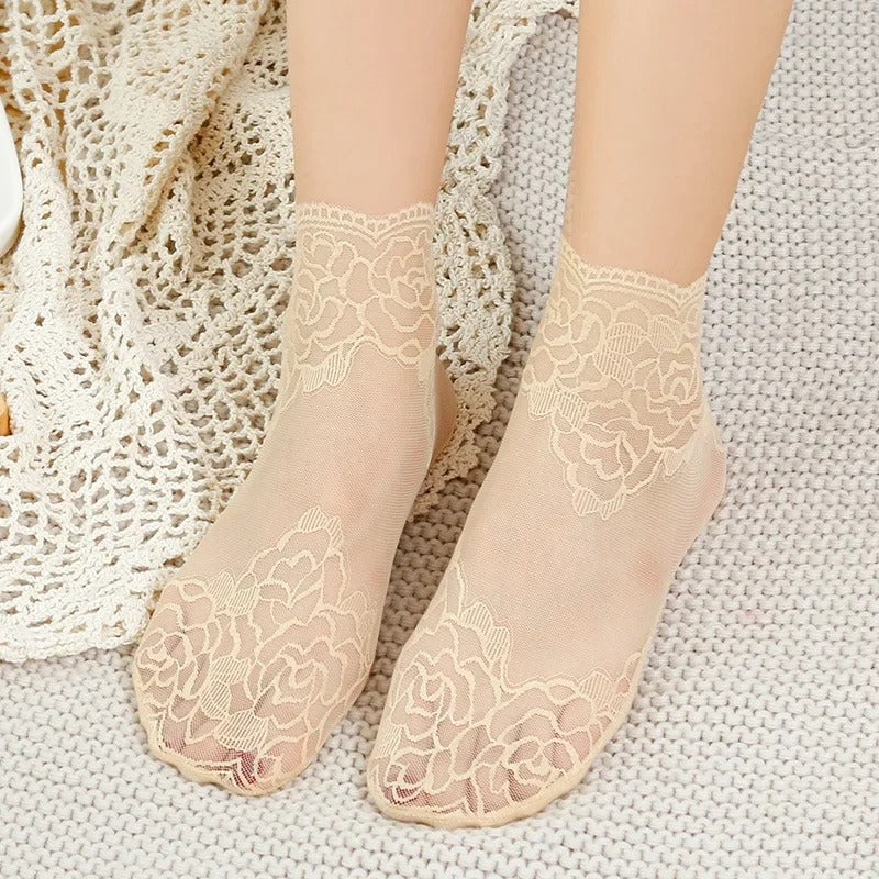 Feeluxe - Elegant Lace Socks for Women
