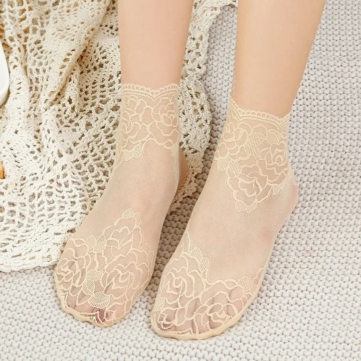 Feeluxe - Elegant Lace Socks for Women