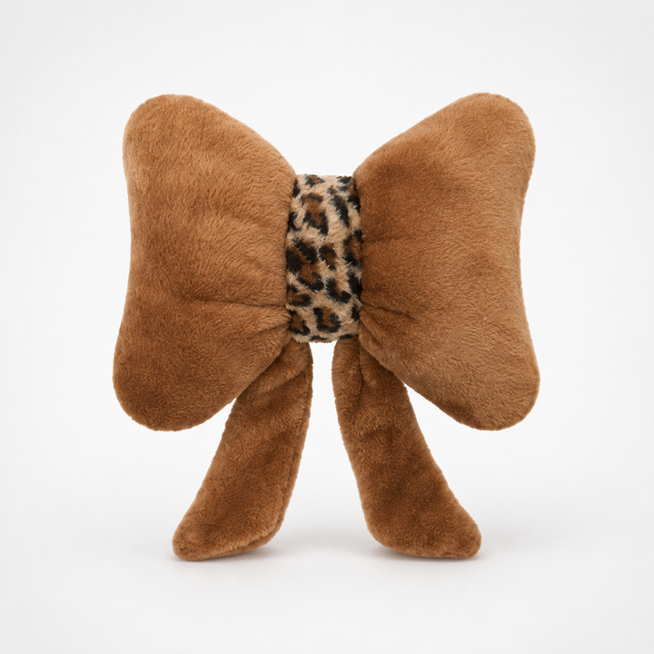 Bowvelle – Leopard Print Bowknot Throw Pillow