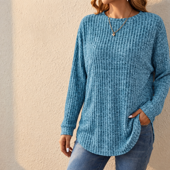 Wovelle – Waffle Knit Oversized Sweater
