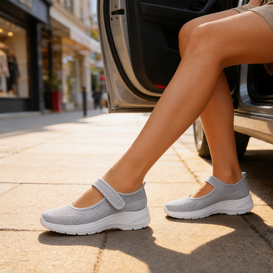 Elevana – Mesh Mary Jane Adjustable Strap Walking Shoe