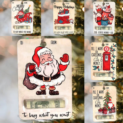 Givelle™ – Wooden Christmas Gift Money Holder