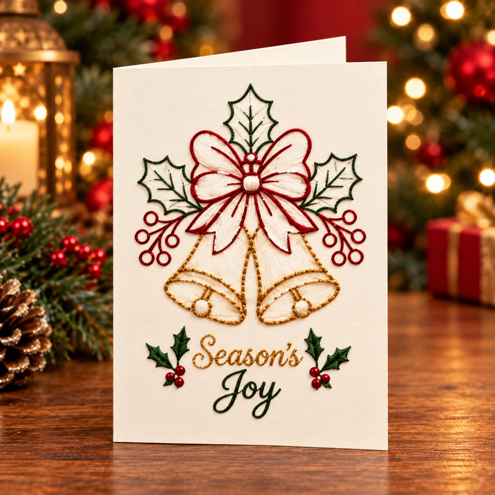 Stitchmas – Printed Pattern Christmas Embroidery Card Kit