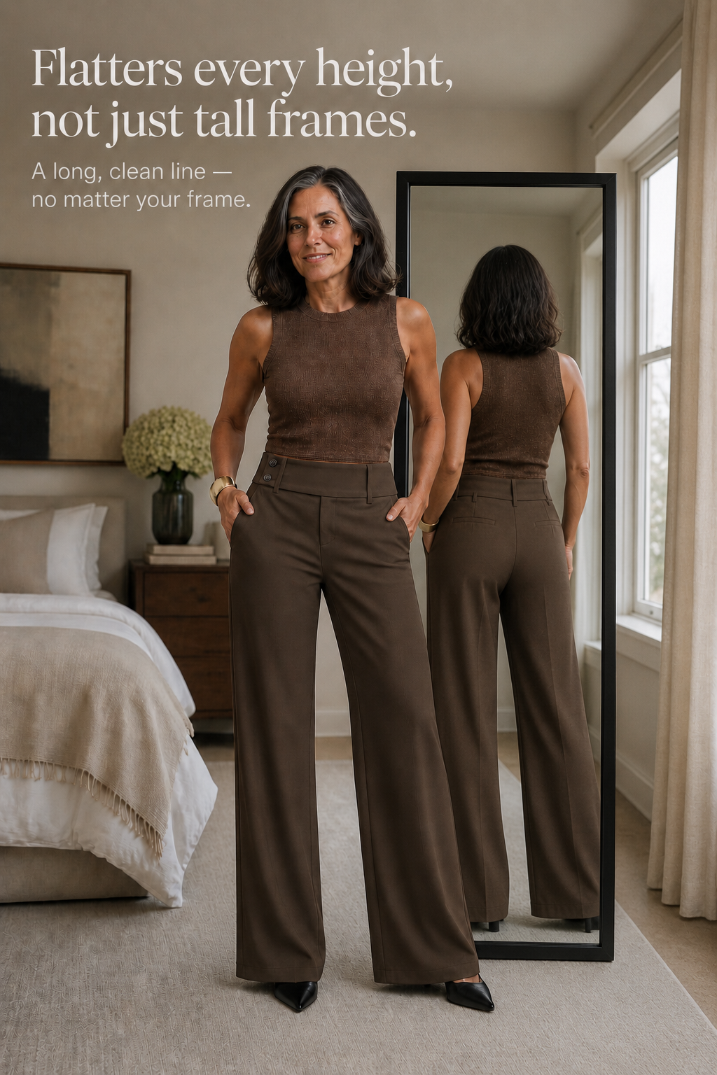 Nolamere – Wide-Leg High-Waisted Dress Trousers