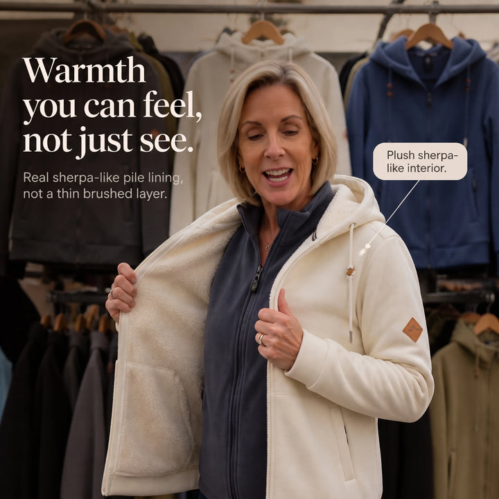 SherpaHaven – Thickened Sherpa-Look Full-Zip Hoodie