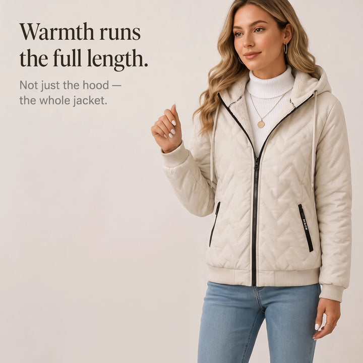 Velora – Quilted Hooded Winter Jacket