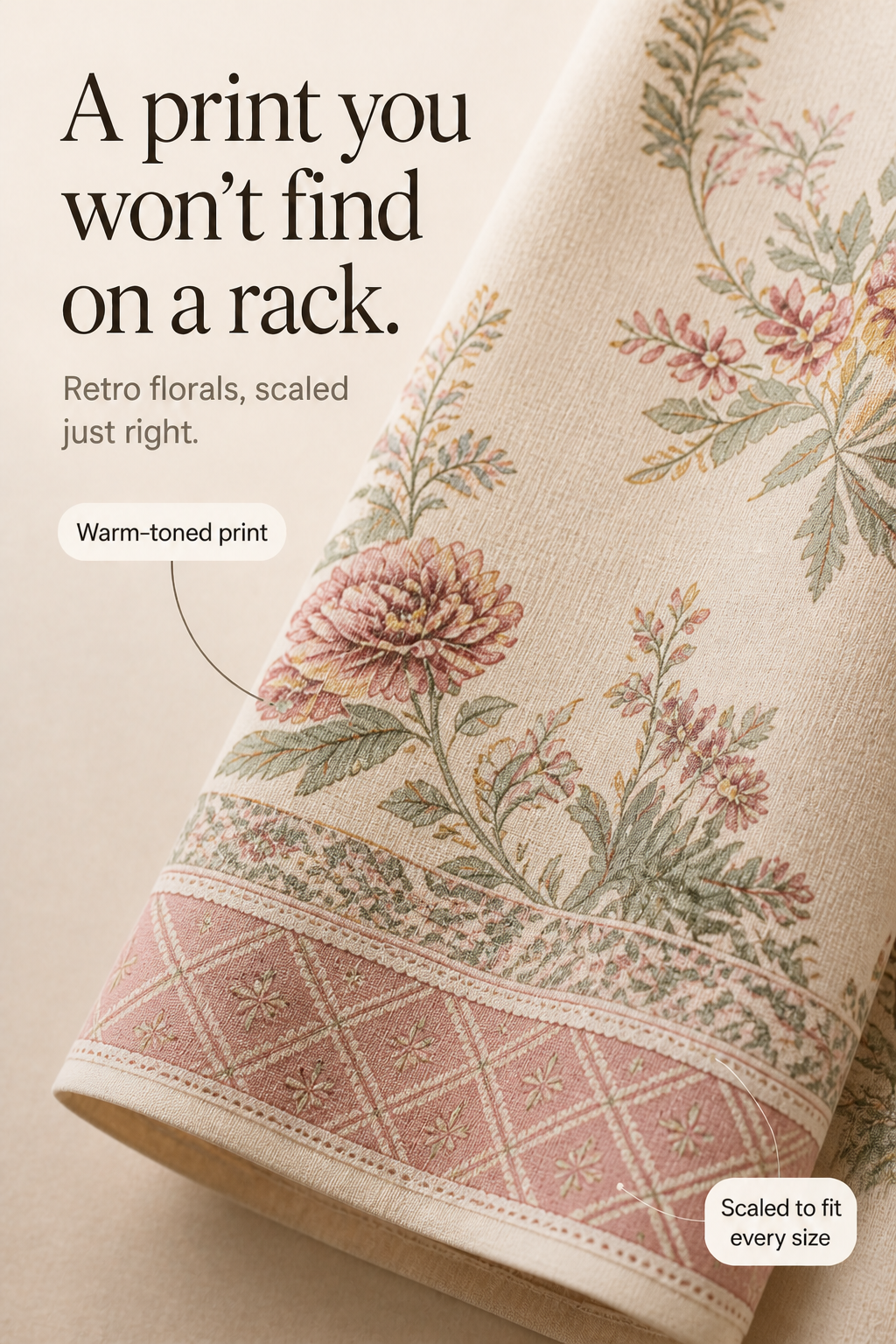 Ninetysecond – Retro Floral Side-Button Blouse