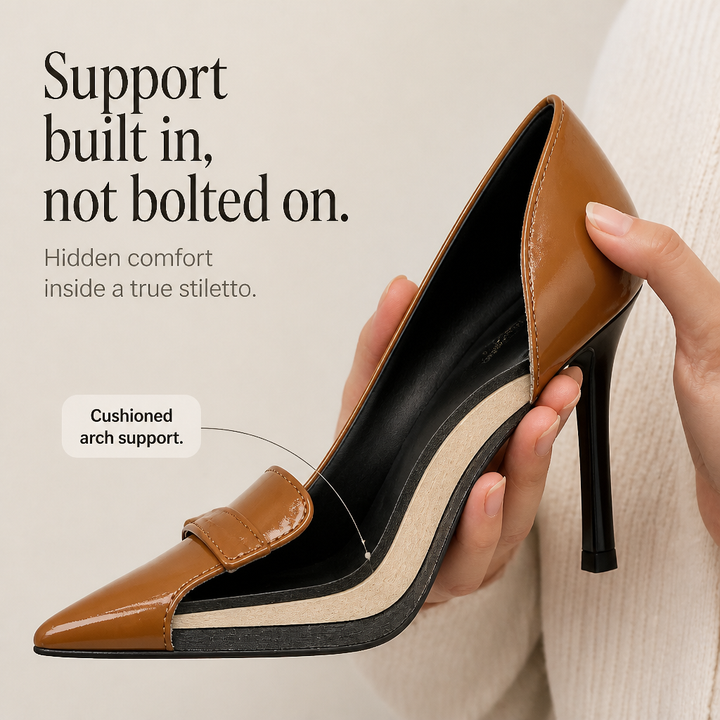 Duvall Poise – Pointed-Toe Cushioned Stiletto Pumps