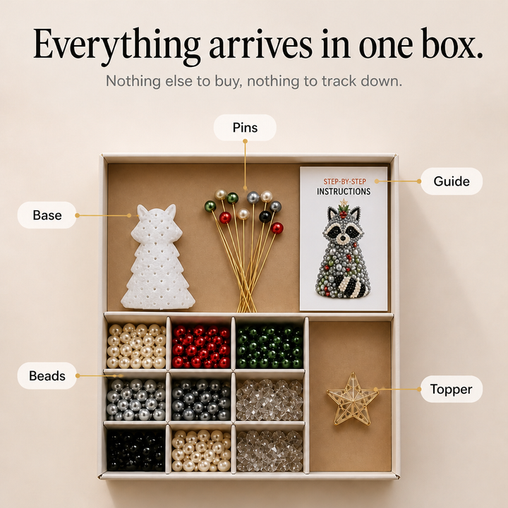 Tinsel Tails – Beaded Animal Christmas Tree Ornament Kit