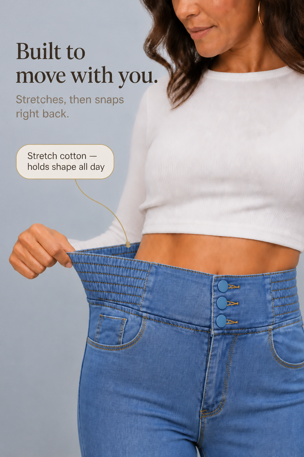 Flarelyn – High-Waisted Stretch Flare Jeans