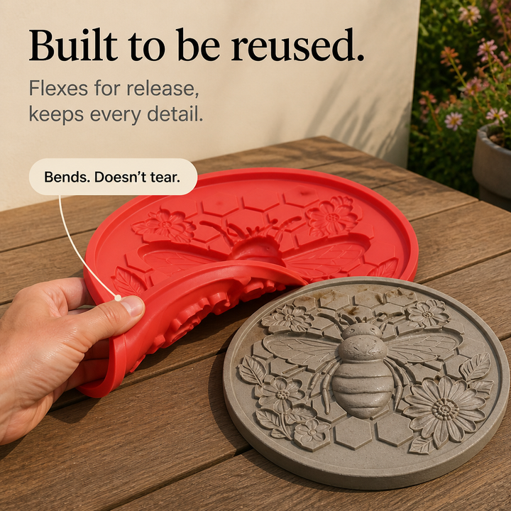 Blossomcast – Bee Honeycomb Stepping Stone Casting Mold