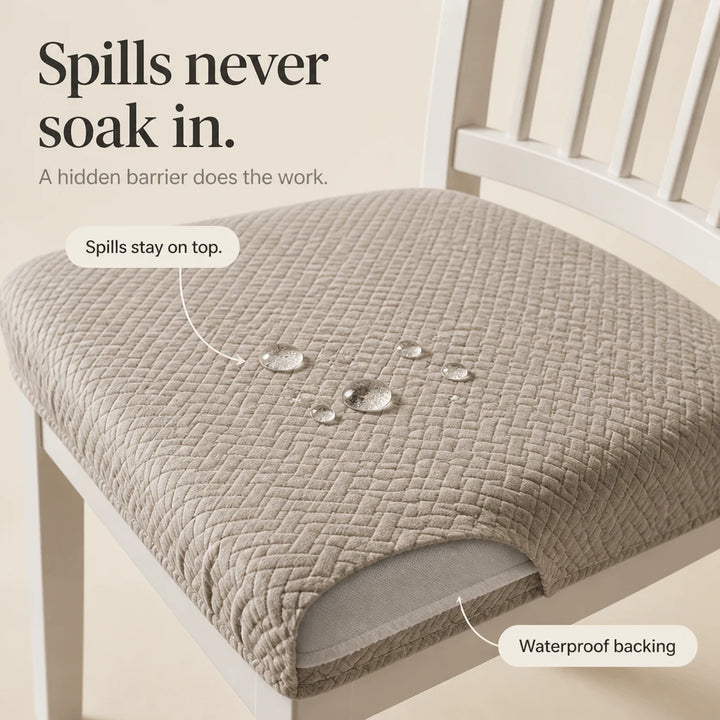 Jacquard Haven – Waterproof Stretch Jacquard Dining Chair Seat Cover