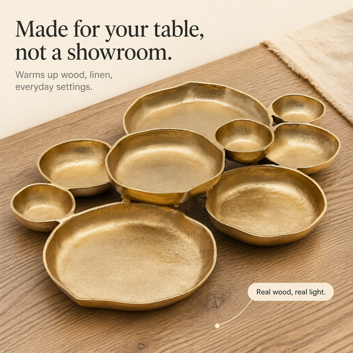 Clusterware – Nine-Bowl Clustered Metal Serving Tray